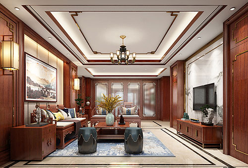 亚东小清新格调的现代简约别墅中式设计装修效果图